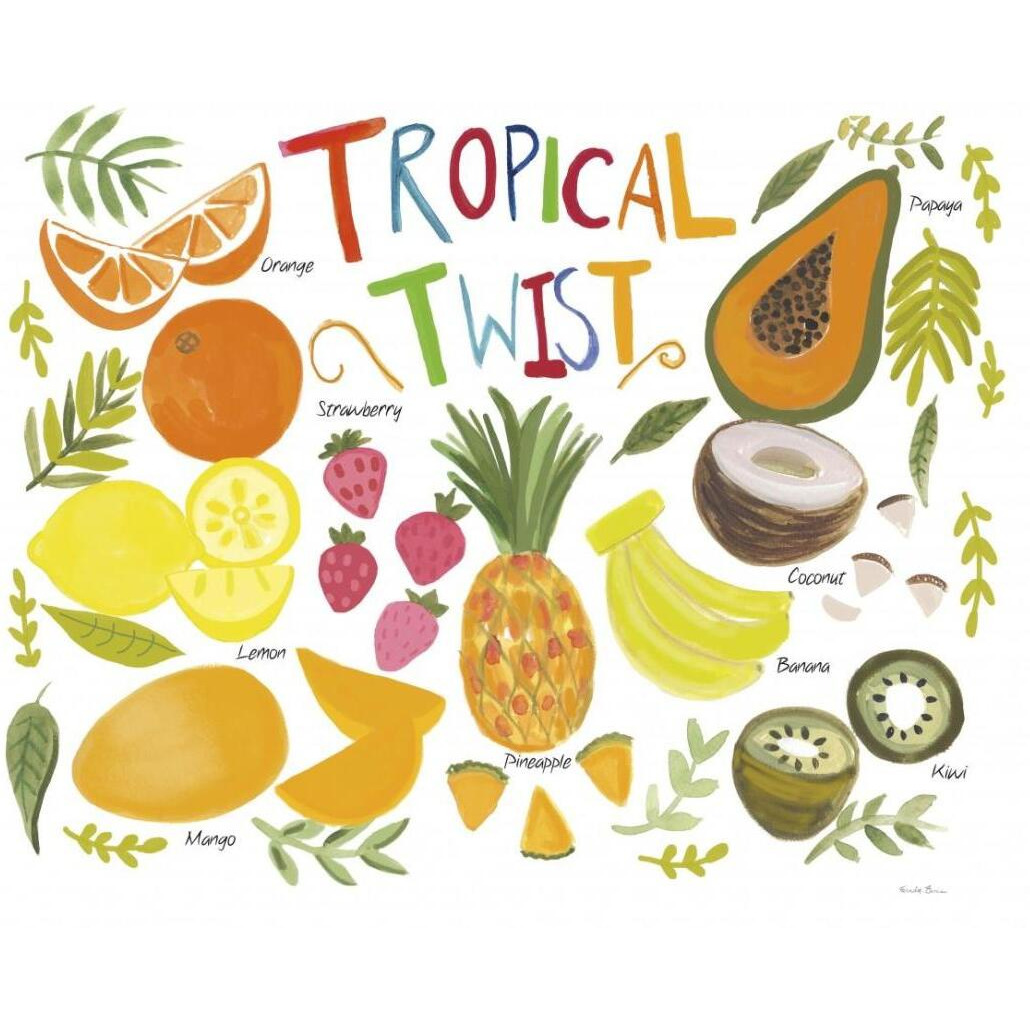 Fruity Smoothie II on White -Paper Art-26&quotx22"
