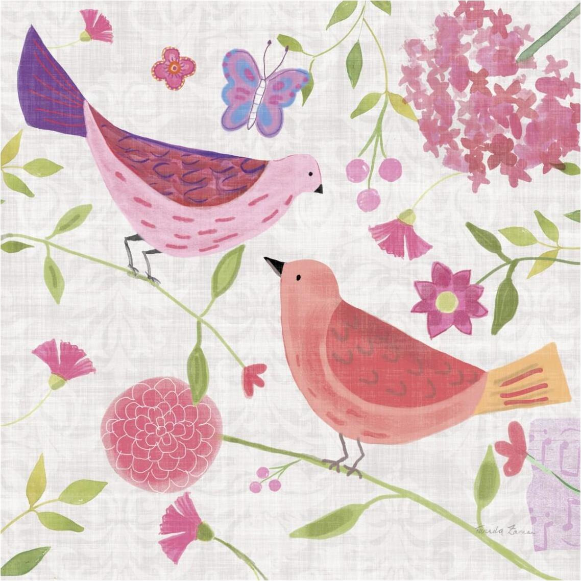 Damask Floral and Bird IV v2 -Paper Art-38&quotx38"