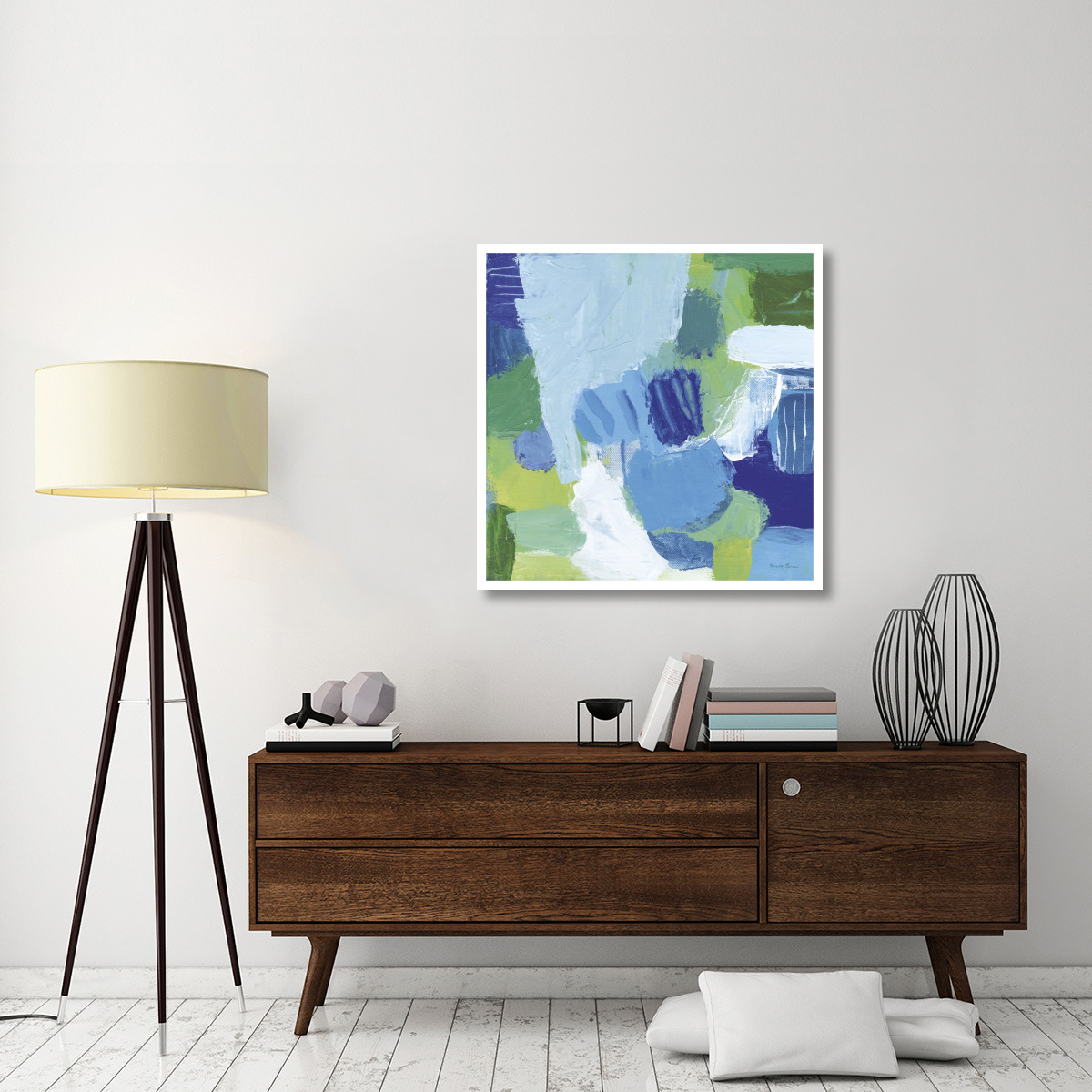 Mountain Reflection I -Paper Art-38&quotx38"