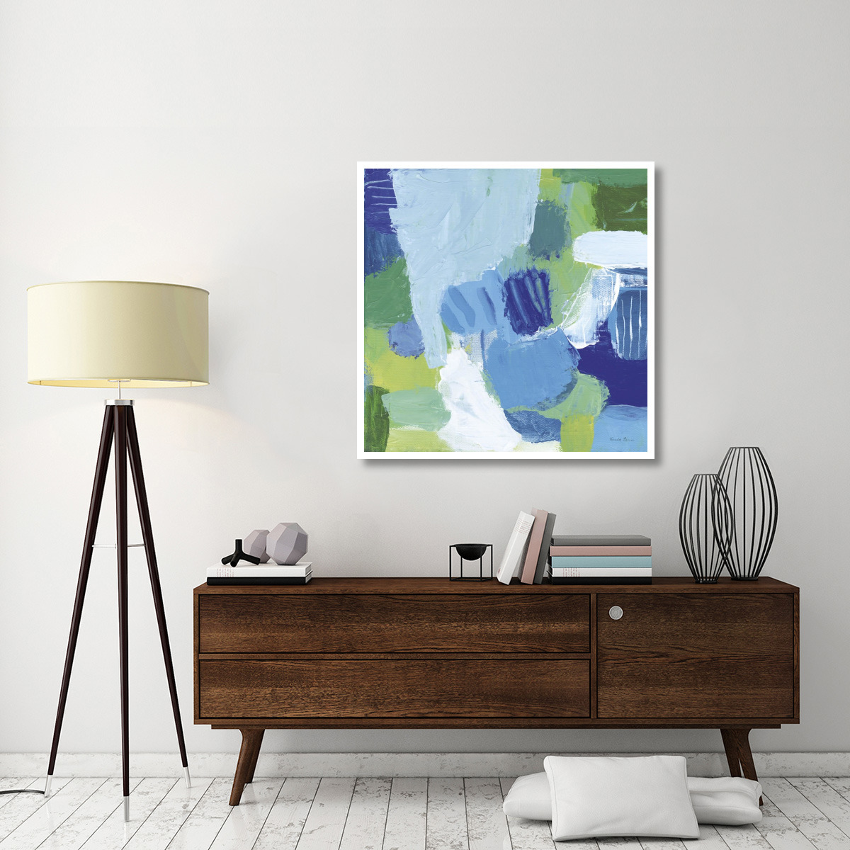 Mountain Reflection I -Paper Art-42&quotx42"