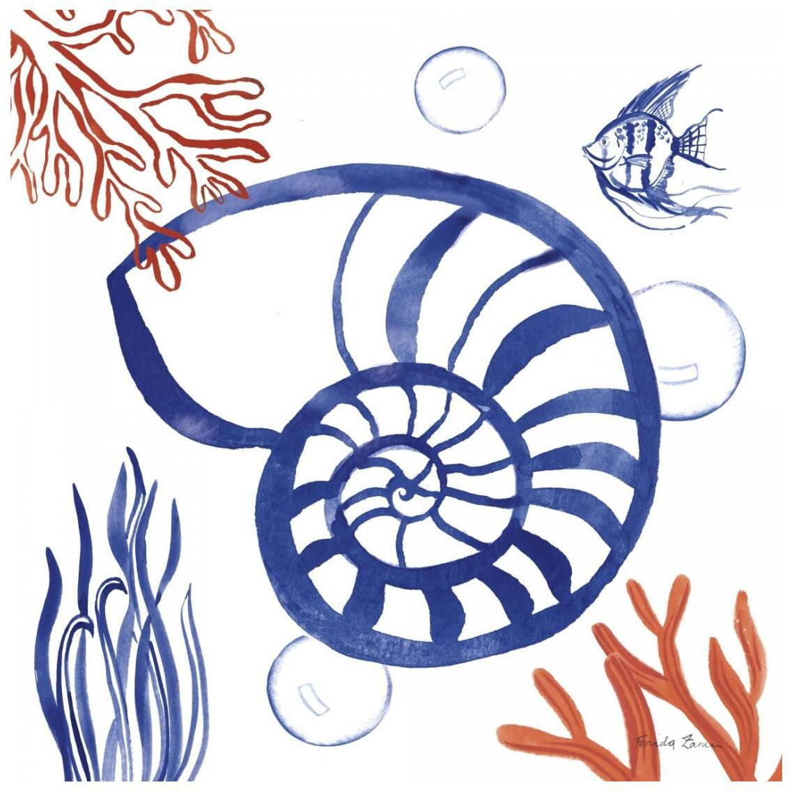 Coastal Jewels I -Paper Art-26&quotx26"