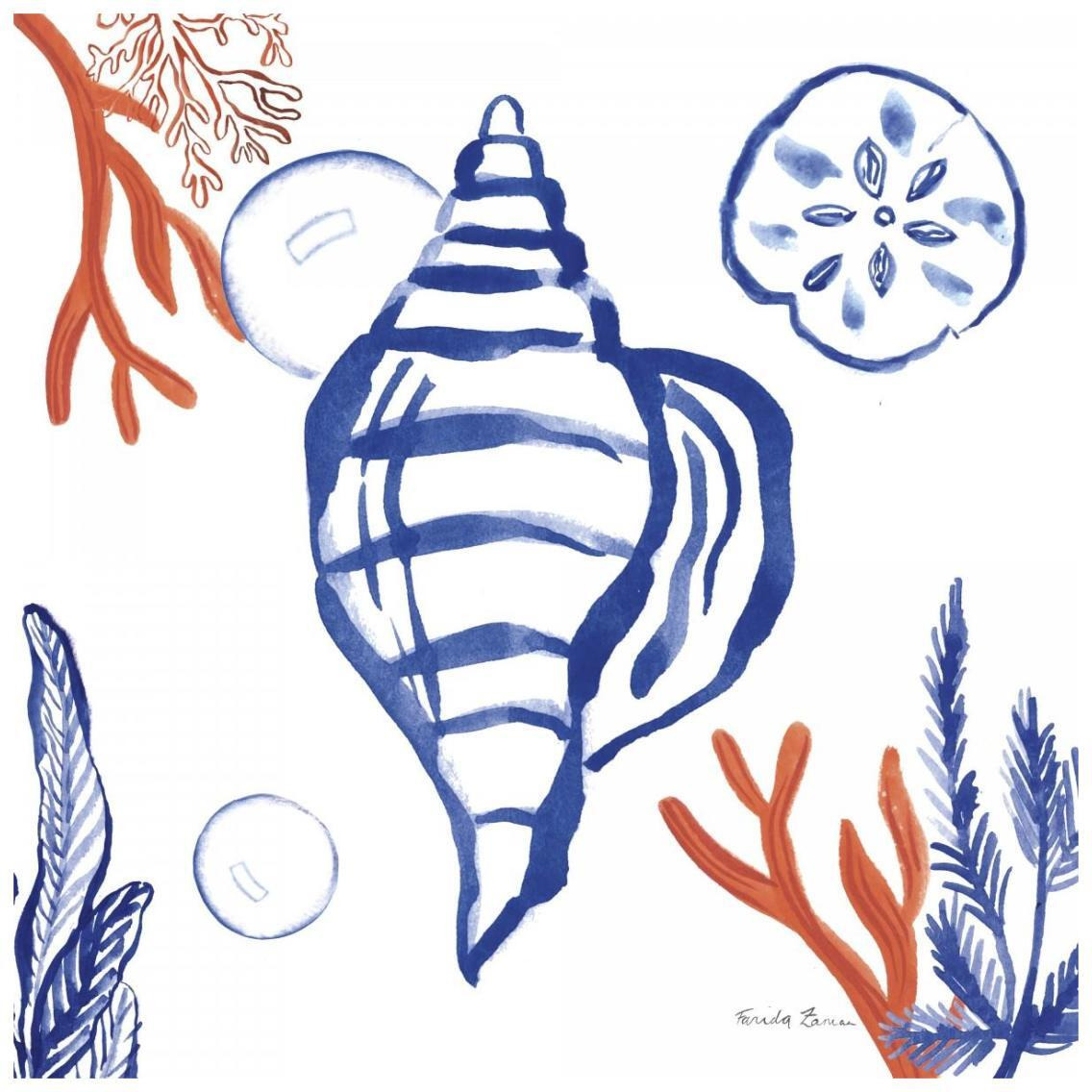 Coastal Jewels II -Paper Art-26&quotx26"