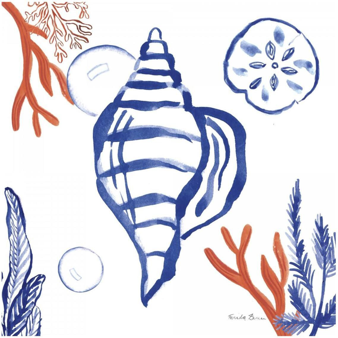 Coastal Jewels II -Paper Art-32&quotx32"