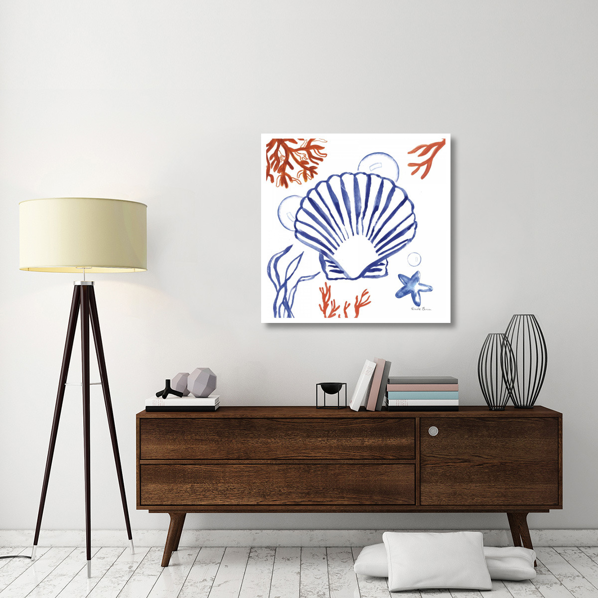 Coastal Jewels III -Paper Art-38&quotx38"