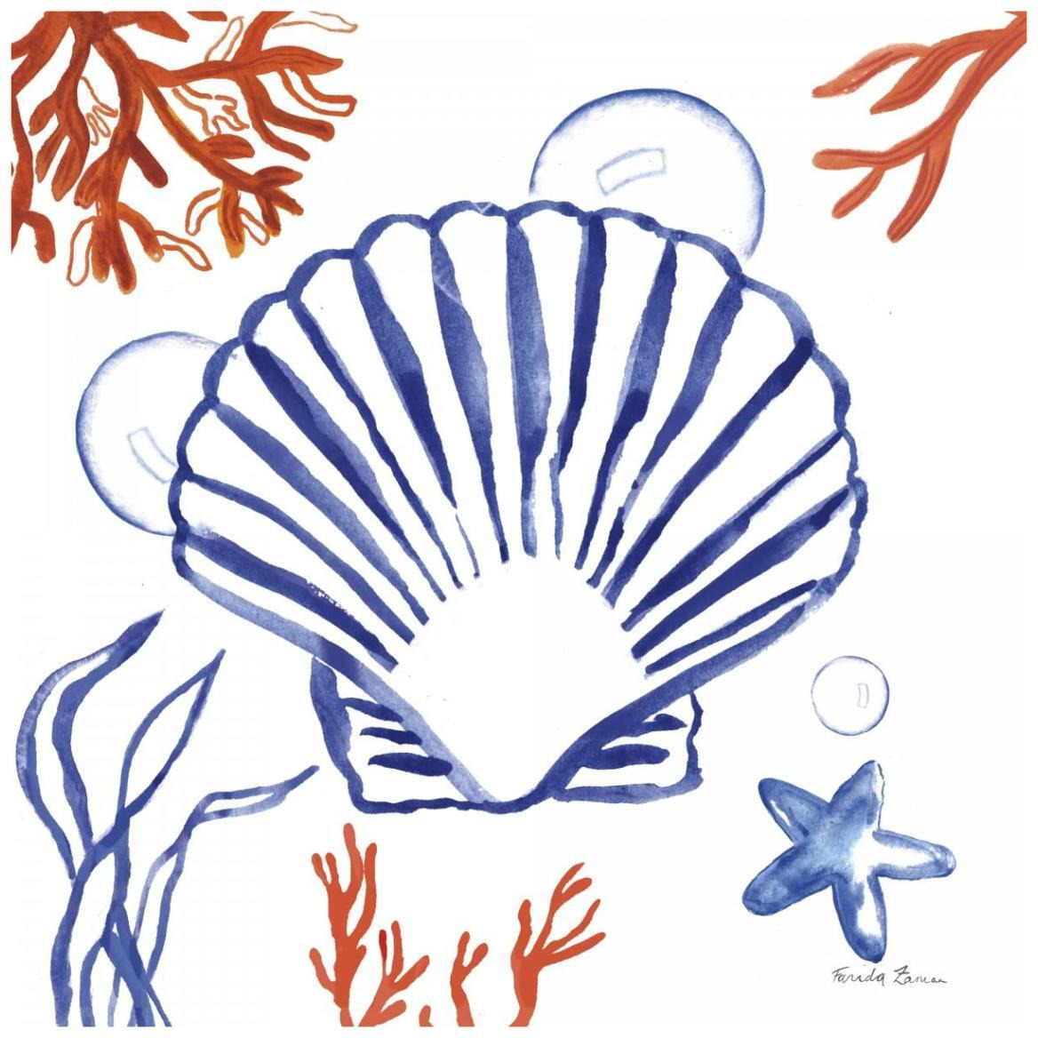Coastal Jewels III -Paper Art-42&quotx42"