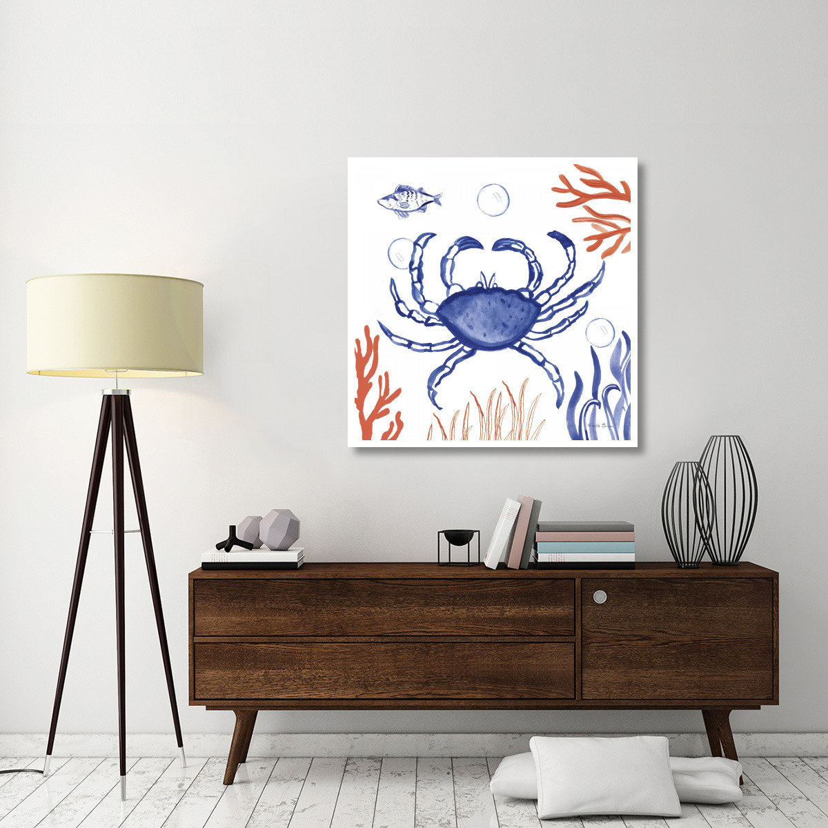 Coastal Jewels V -Paper Art-42&quotx42"