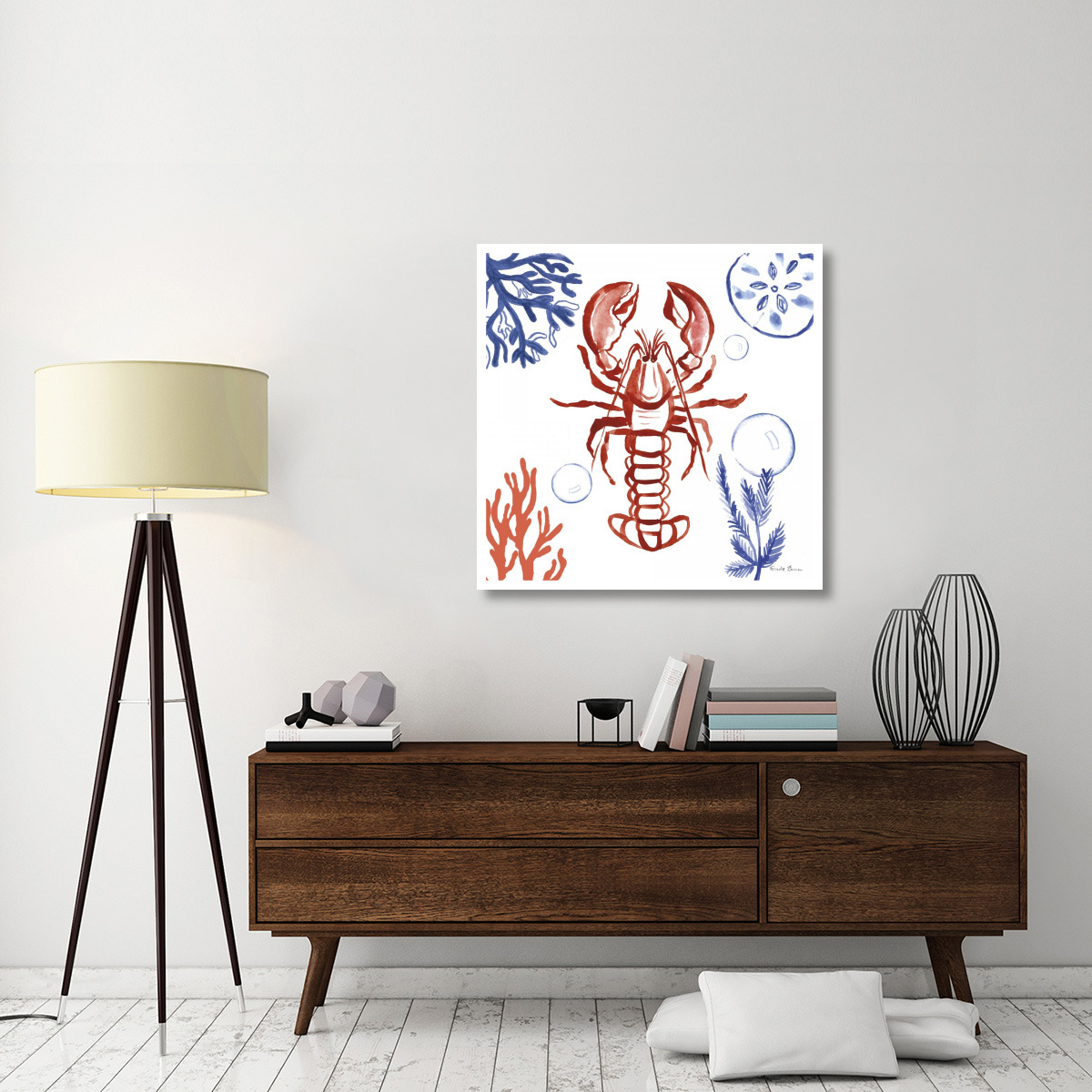 Coastal Jewels VI -Paper Art-38&quotx38"