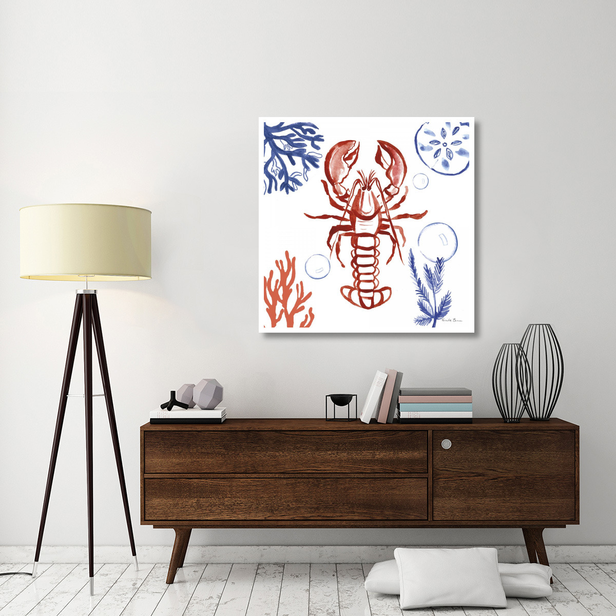 Coastal Jewels VI -Paper Art-42&quotx42"