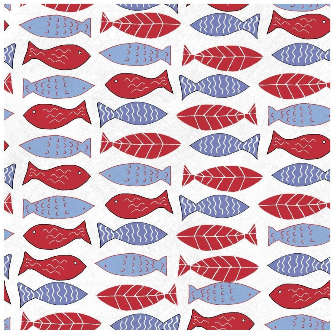 Coastal Birds Pattern I -Paper Art-20&quotx20"