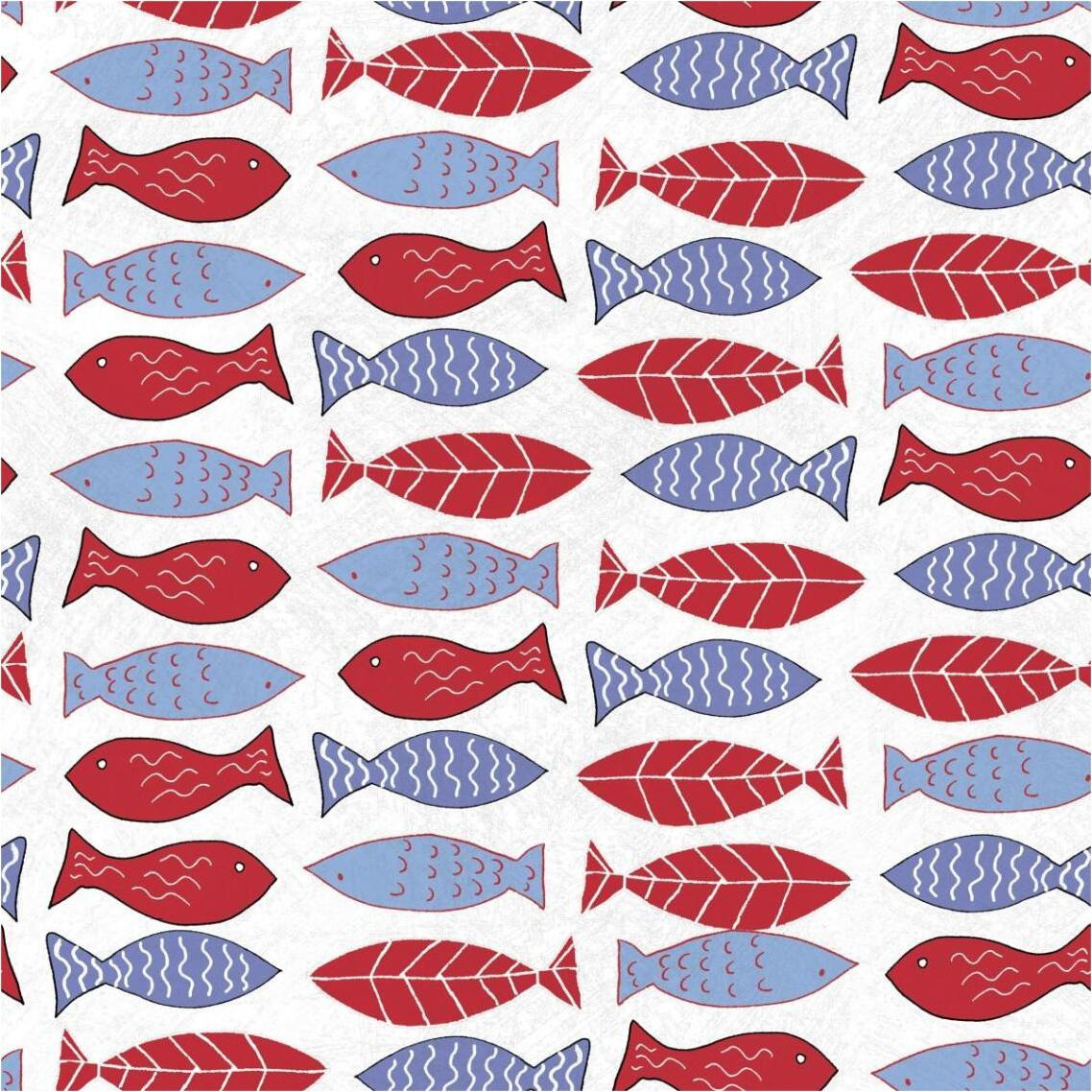 Coastal Birds Pattern I -Paper Art-38&quotx38"
