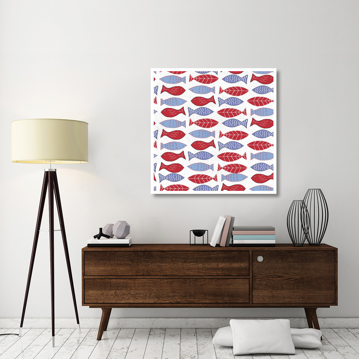 Coastal Birds Pattern I -Paper Art-42&quotx42"