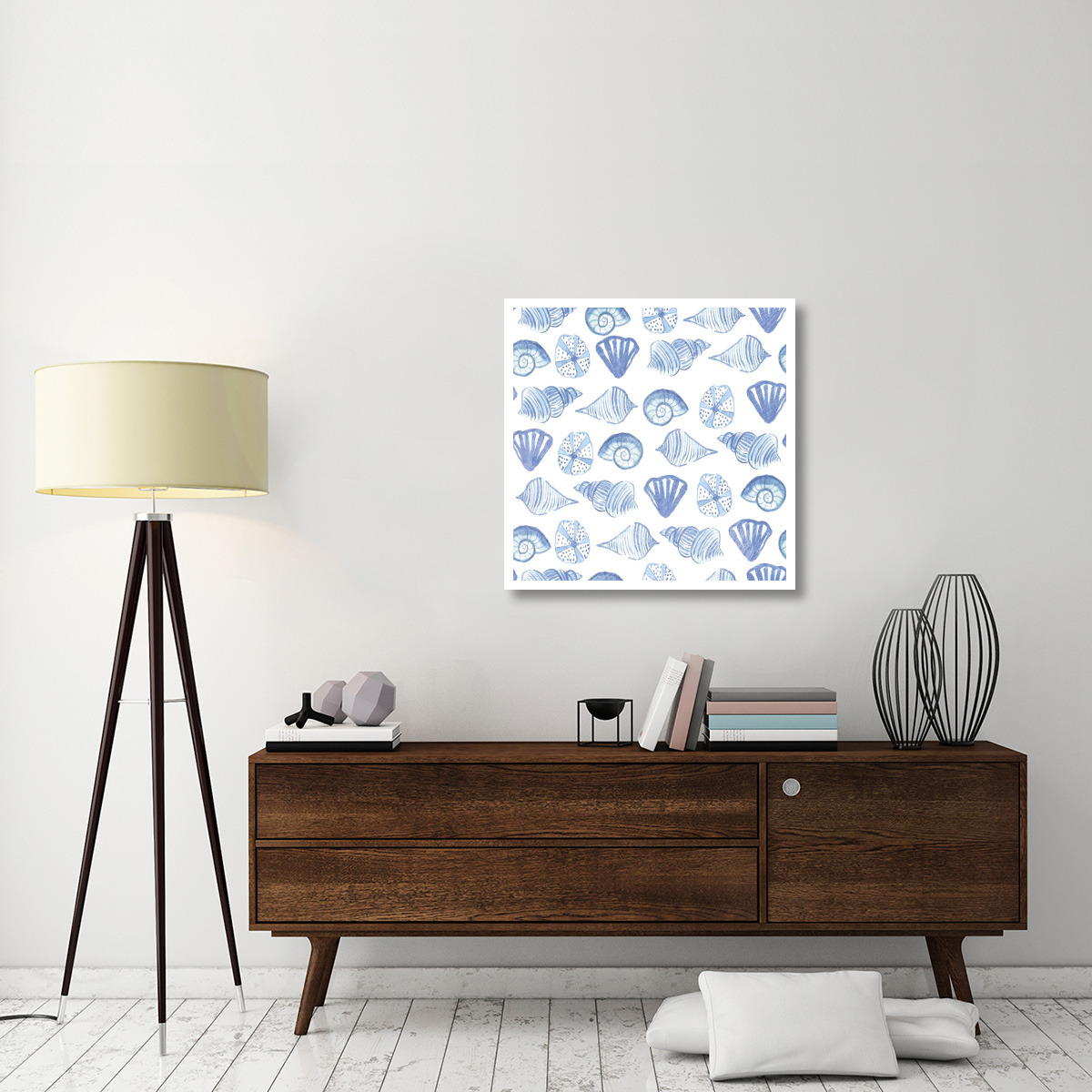 Coastal Birds Pattern IV -Paper Art-32&quotx32"