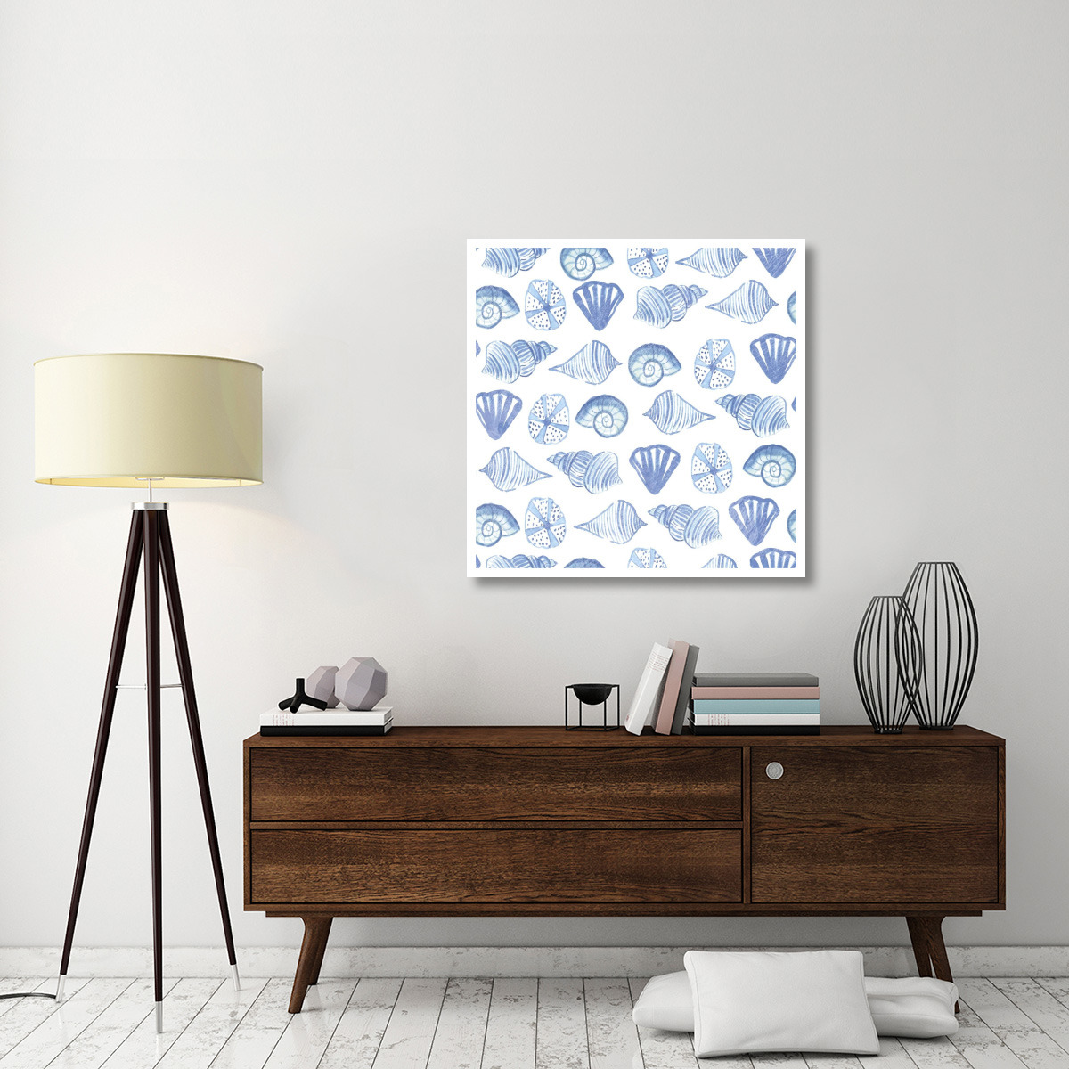 Coastal Birds Pattern IV -Paper Art-38&quotx38"
