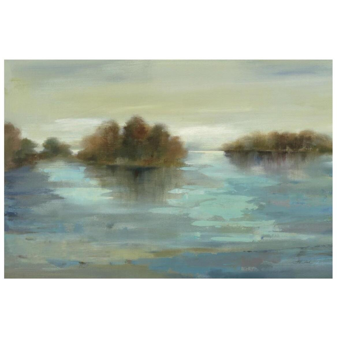 Serenity on the River -Paper Art-20&quotx14"