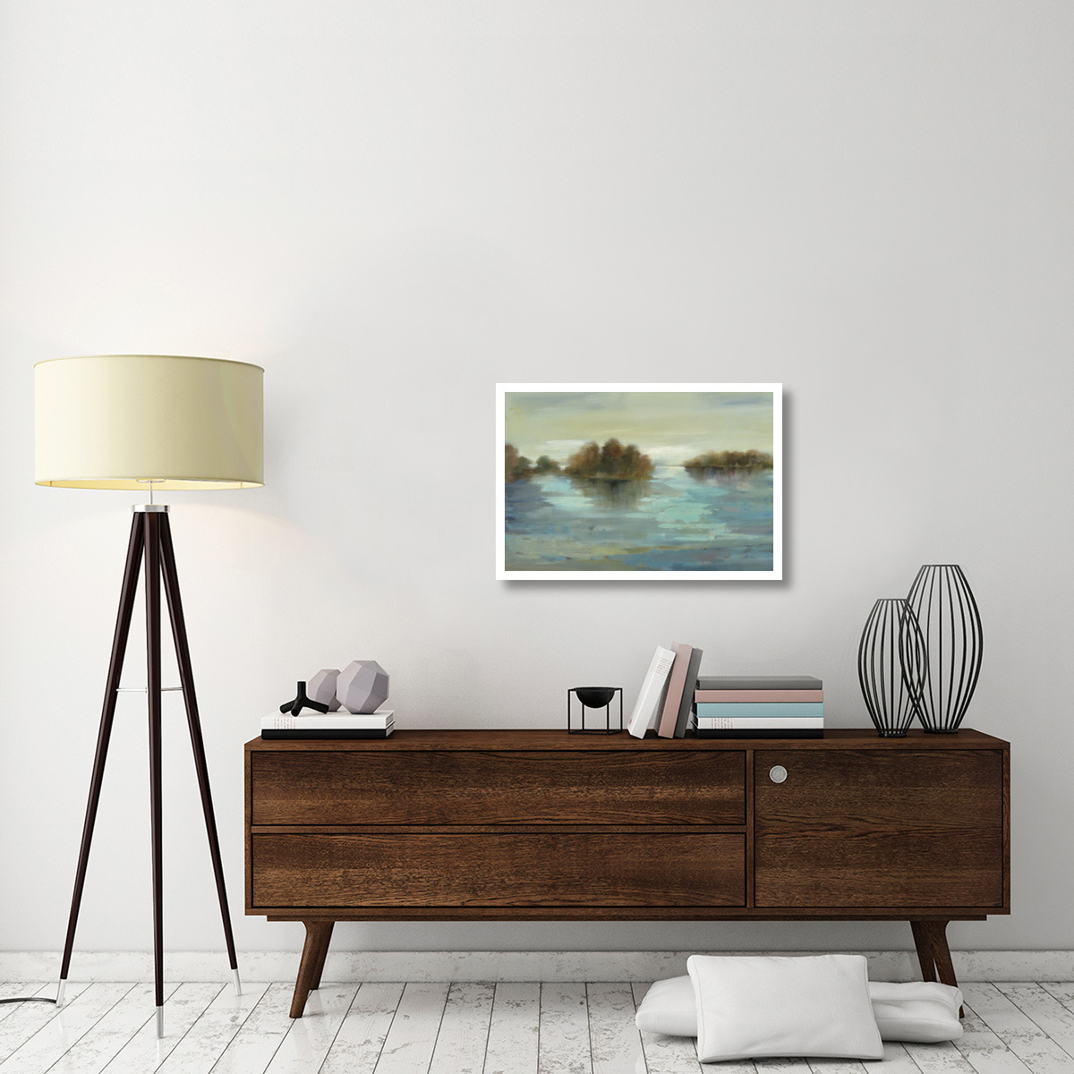 Serenity on the River -Paper Art-32&quotx22"