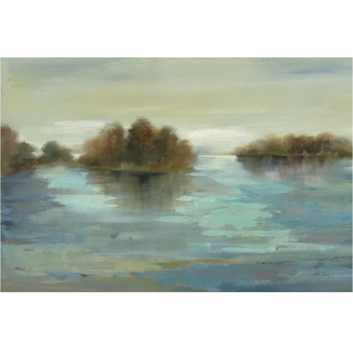 Serenity on the River -Paper Art-38&quotx26"