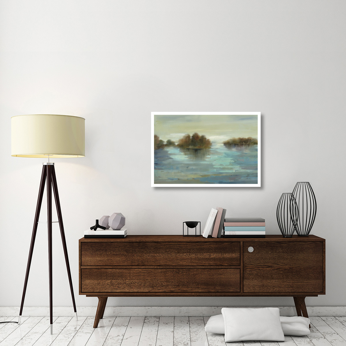 Serenity on the River -Paper Art-38&quotx26"