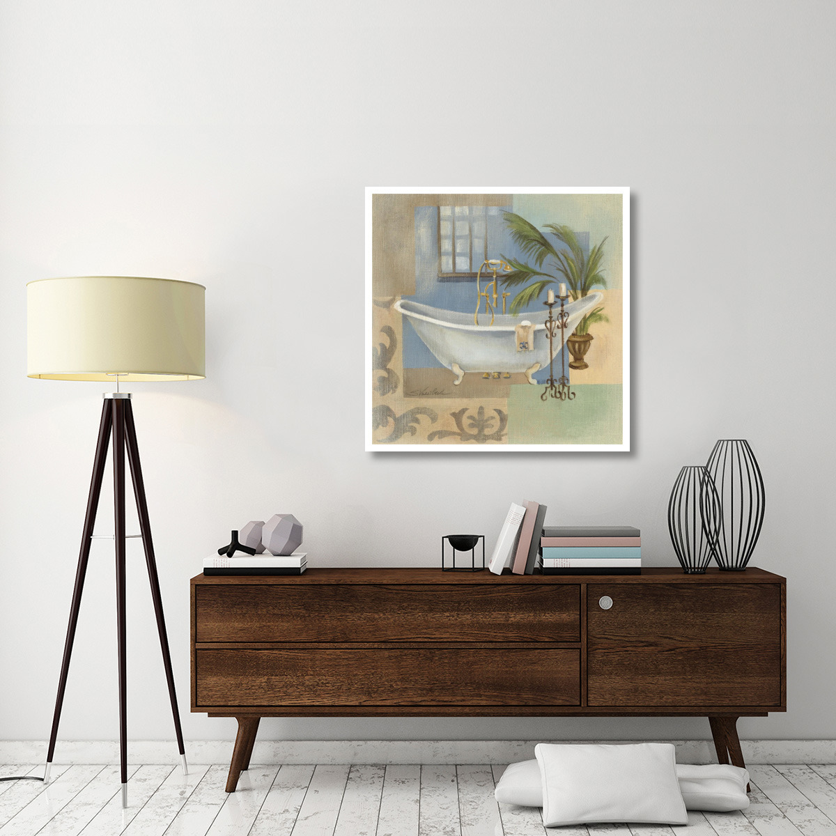 Coastal Bathtub II -Paper Art-38&quotx38"