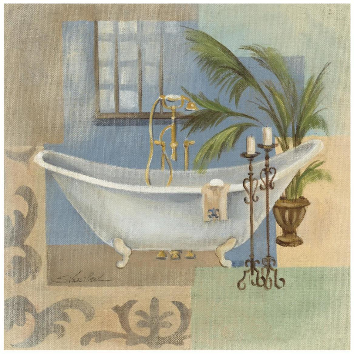 Coastal Bathtub II -Paper Art-42&quotx42"