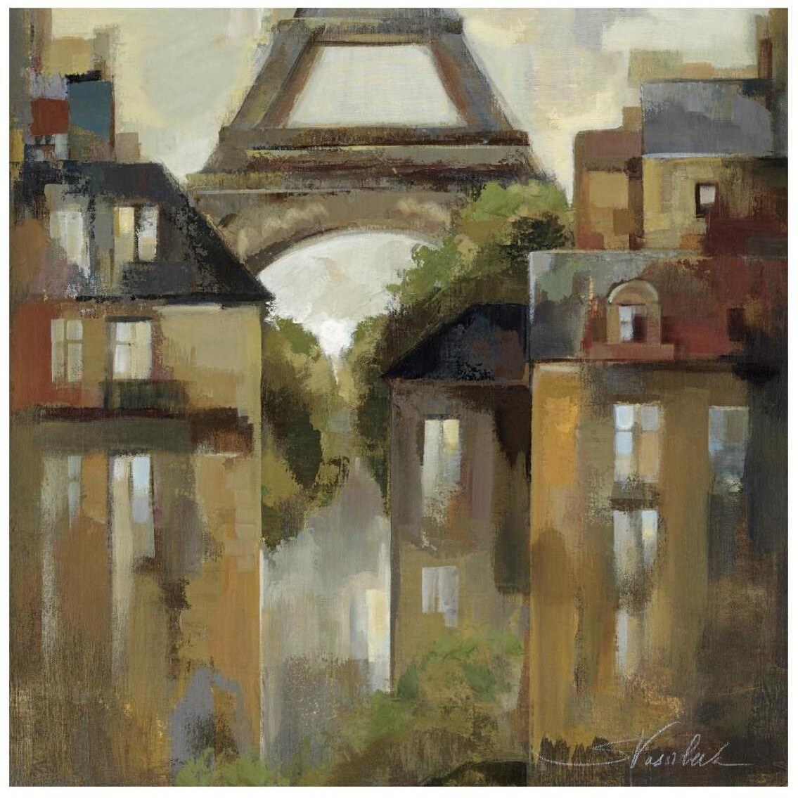 Paris - Late Summer I -Paper Art-26&quotx26"