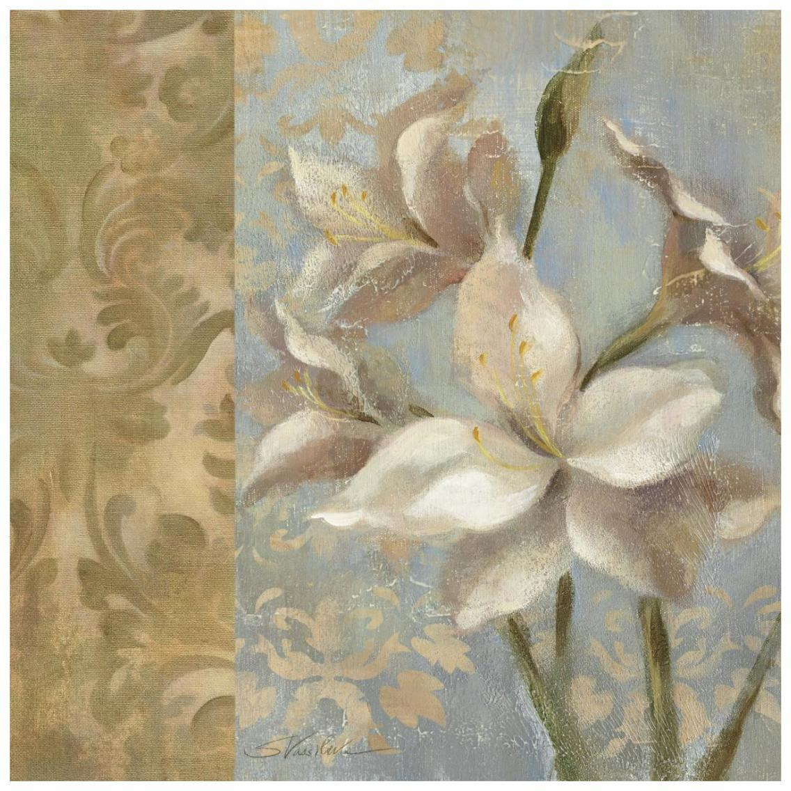 Amaryllis on Soft Blue  WAG -Paper Art-26&quotx26"