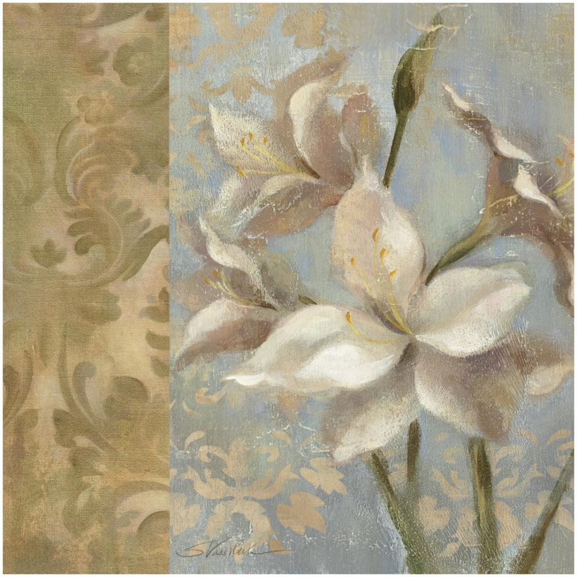 Amaryllis on Soft Blue  WAG -Paper Art-32&quotx32"
