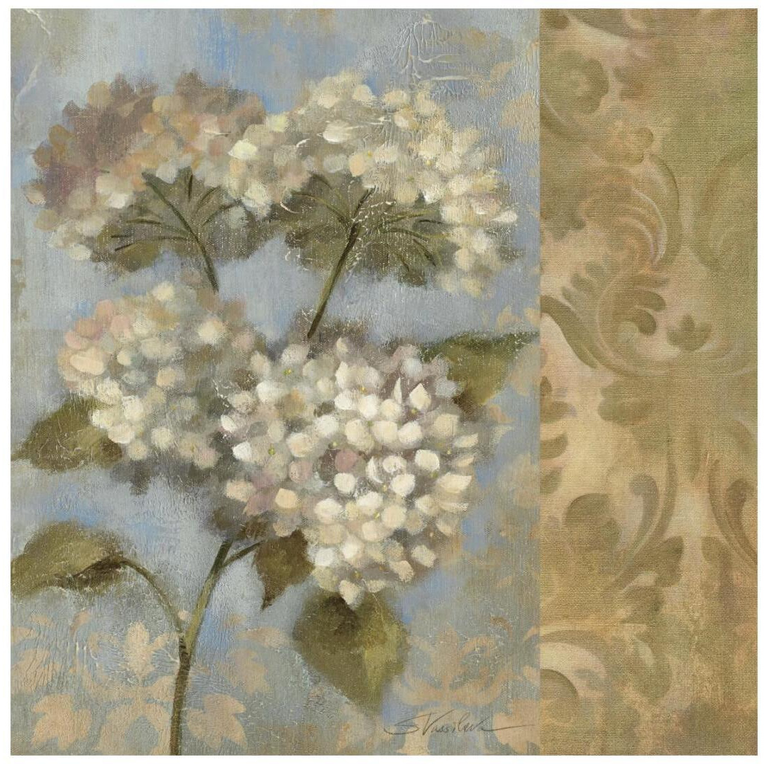 Hydrangea on Soft Blue WAG -Paper Art-20&quotx20"