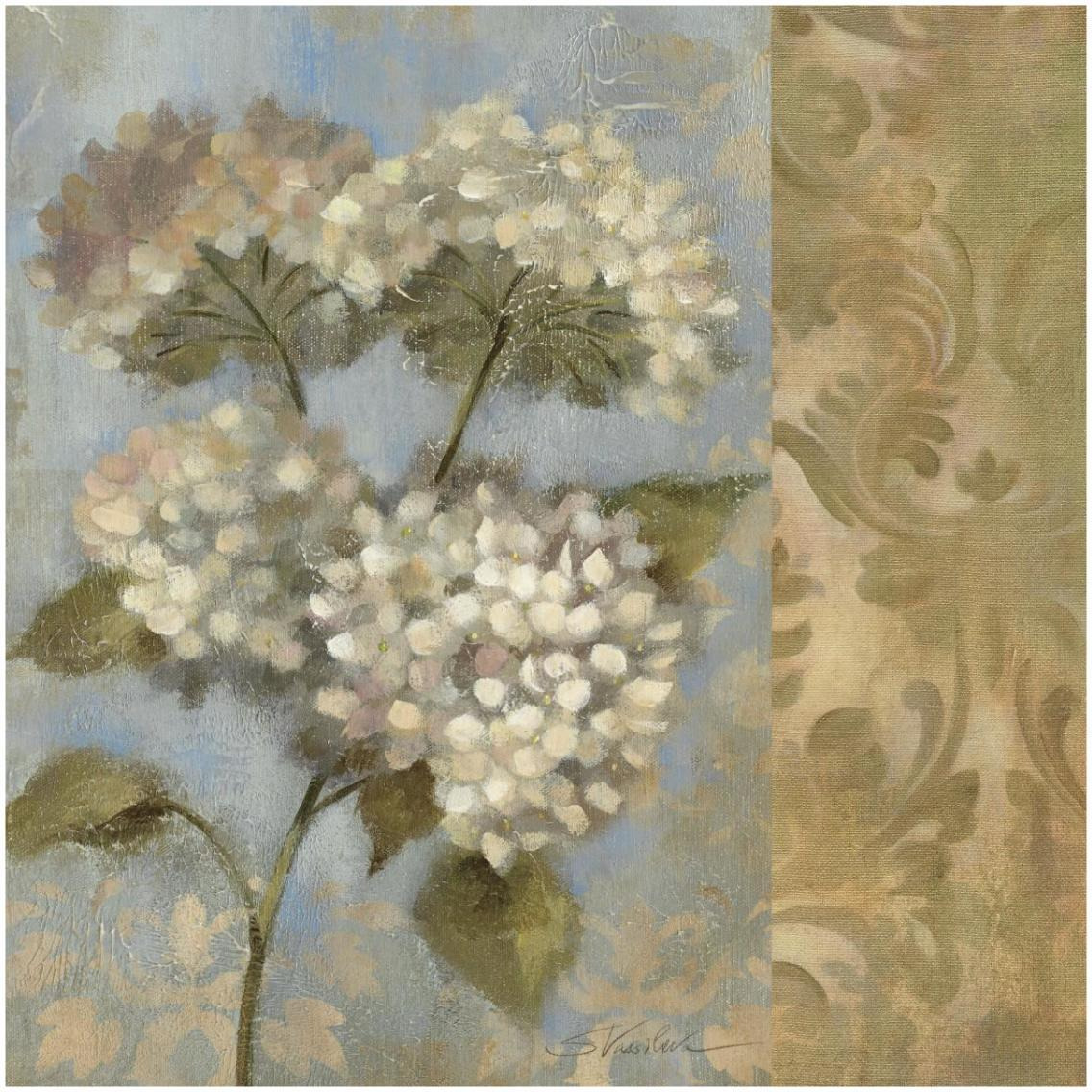 Hydrangea on Soft Blue WAG -Paper Art-32&quotx32"