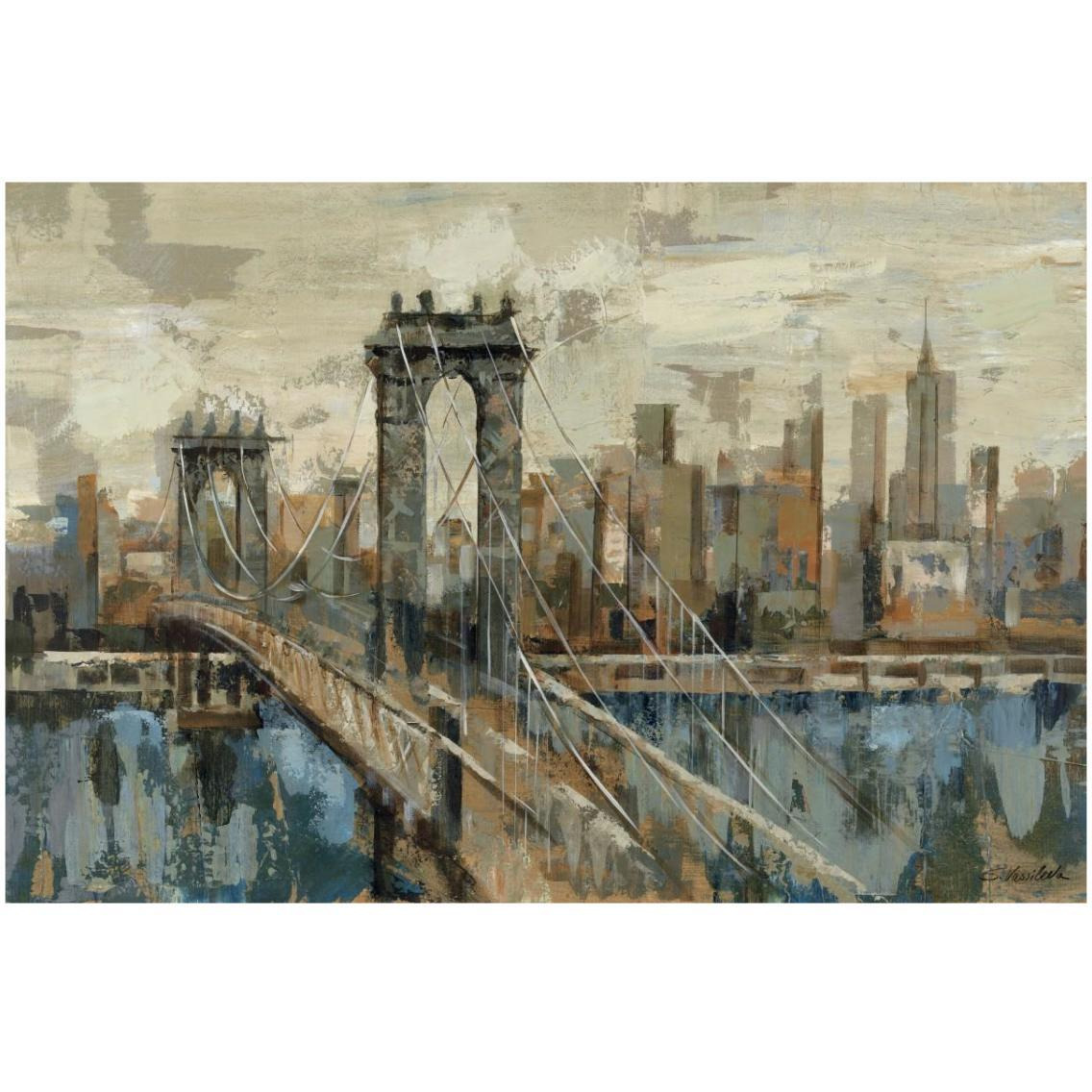 New York View -Paper Art-32&quotx22"