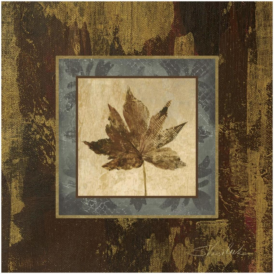 Autumn Leaf Square IV -Paper Art-32&quotx32"