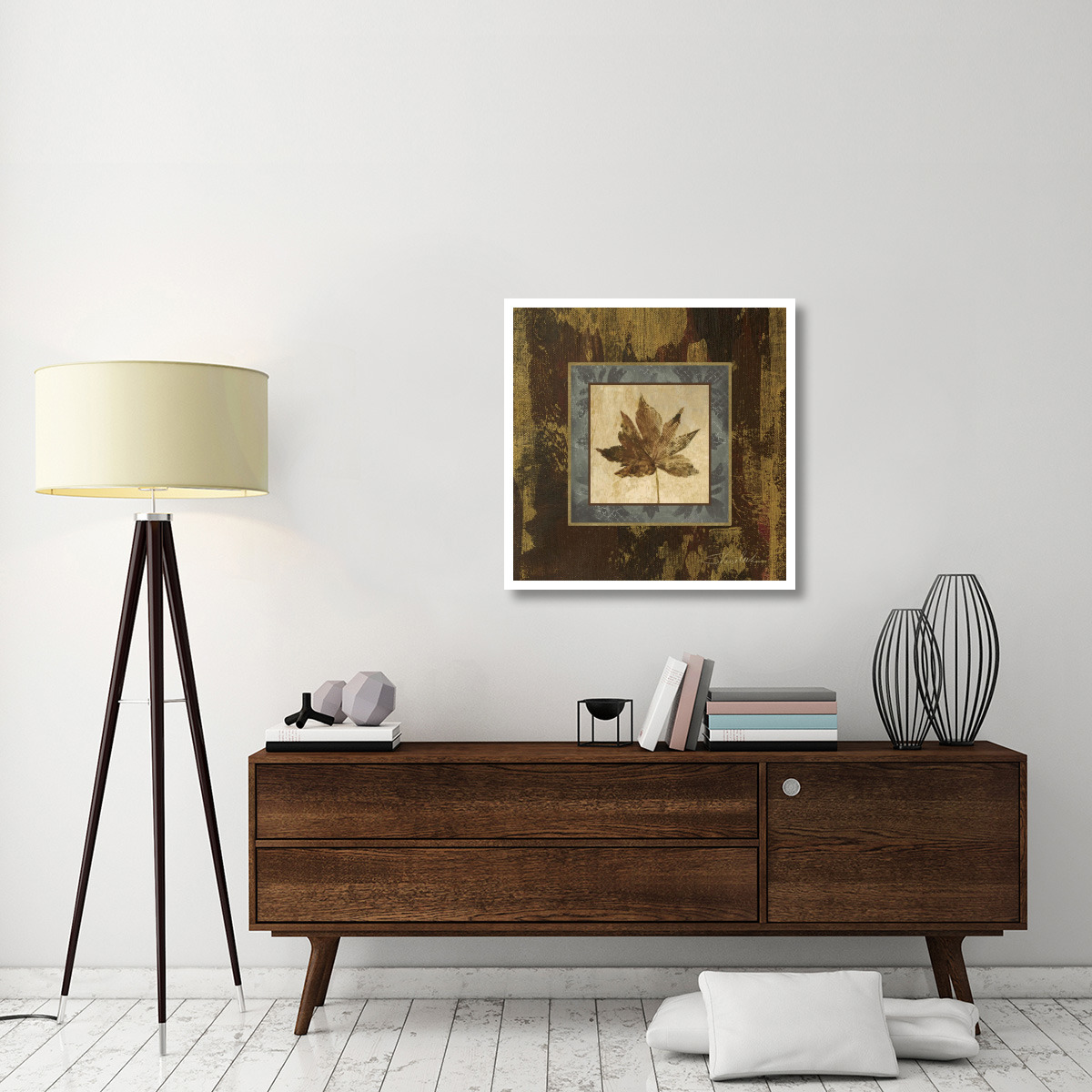 Autumn Leaf Square IV -Paper Art-32&quotx32"