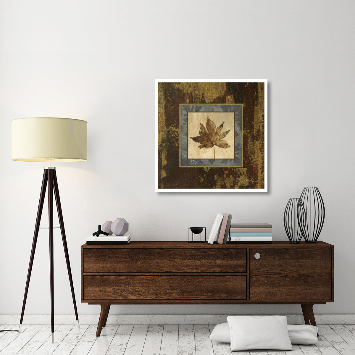Autumn Leaf Square IV -Paper Art-38&quotx38"