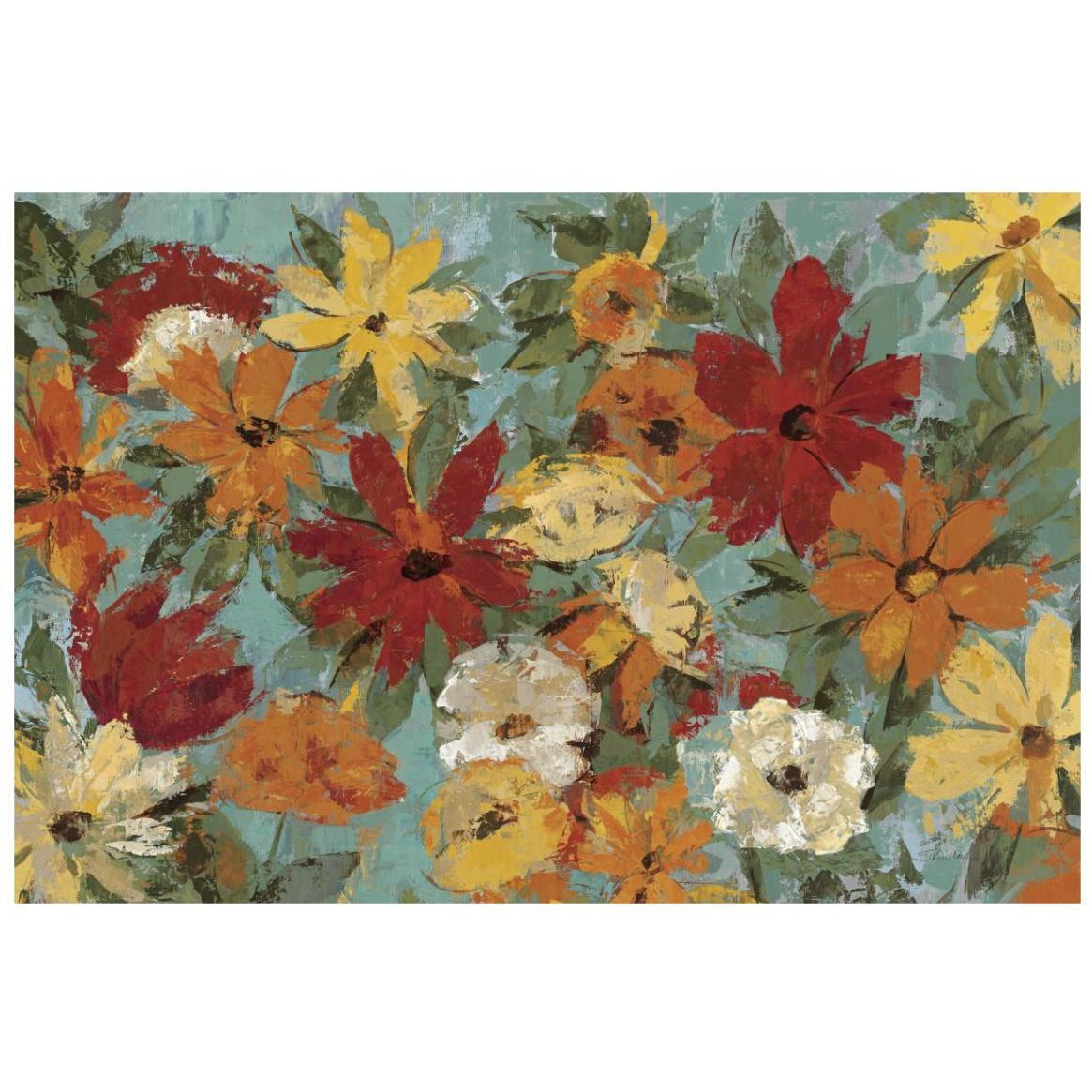 Bright Expressive Garden -Paper Art-20&quotx14"