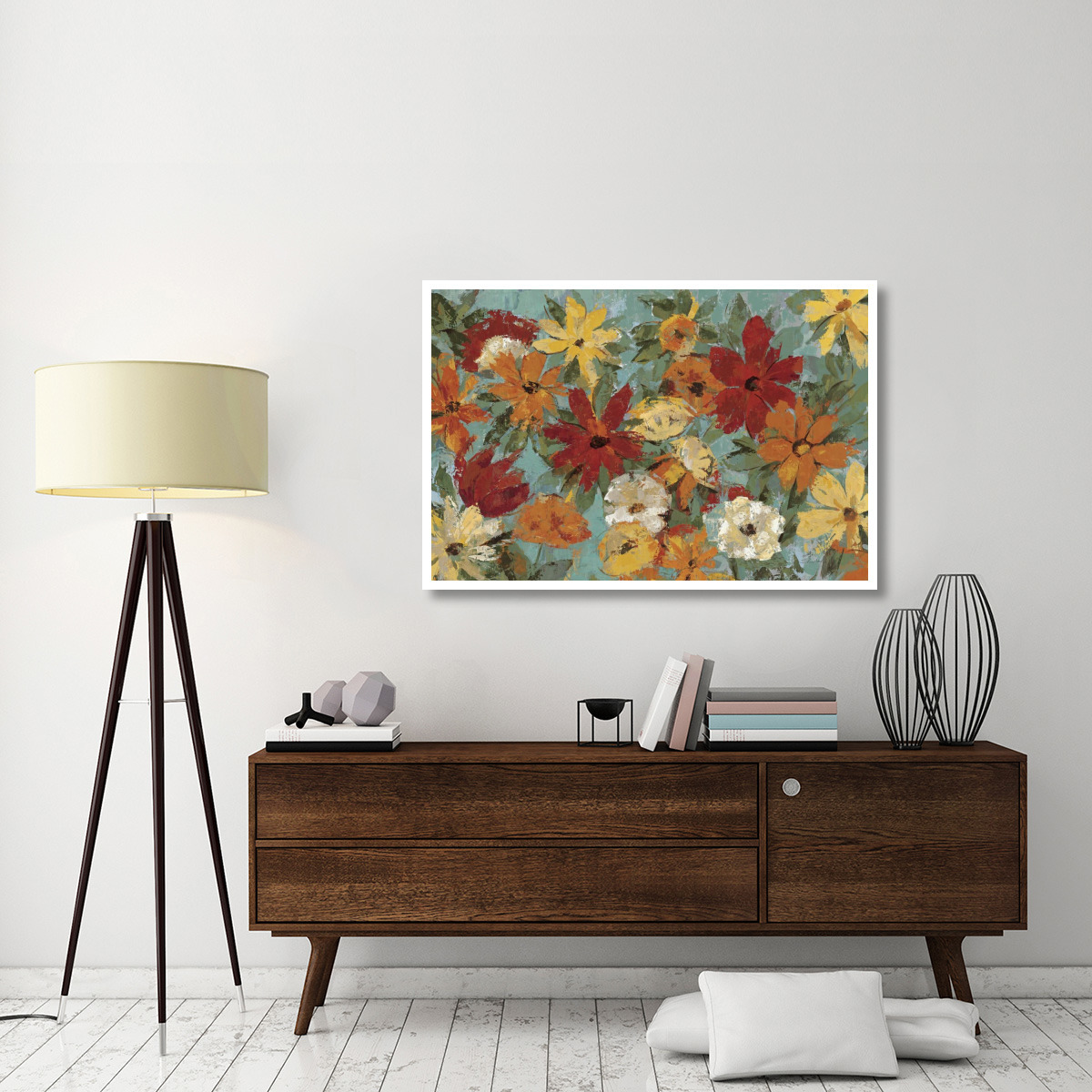 Bright Expressive Garden -Paper Art-50&quotx34"