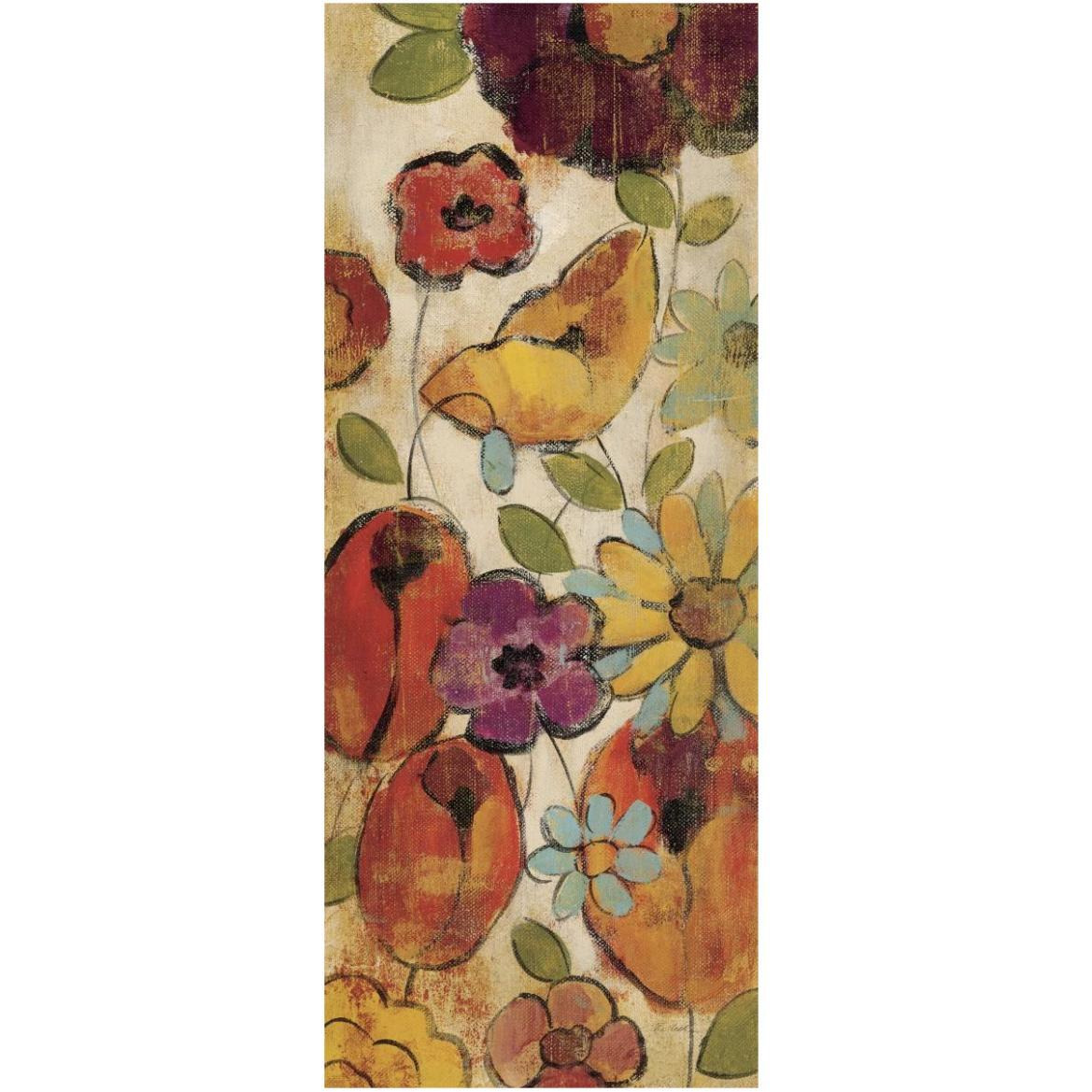Floral Sketches on Linen II -Paper Art-26&quotx62"