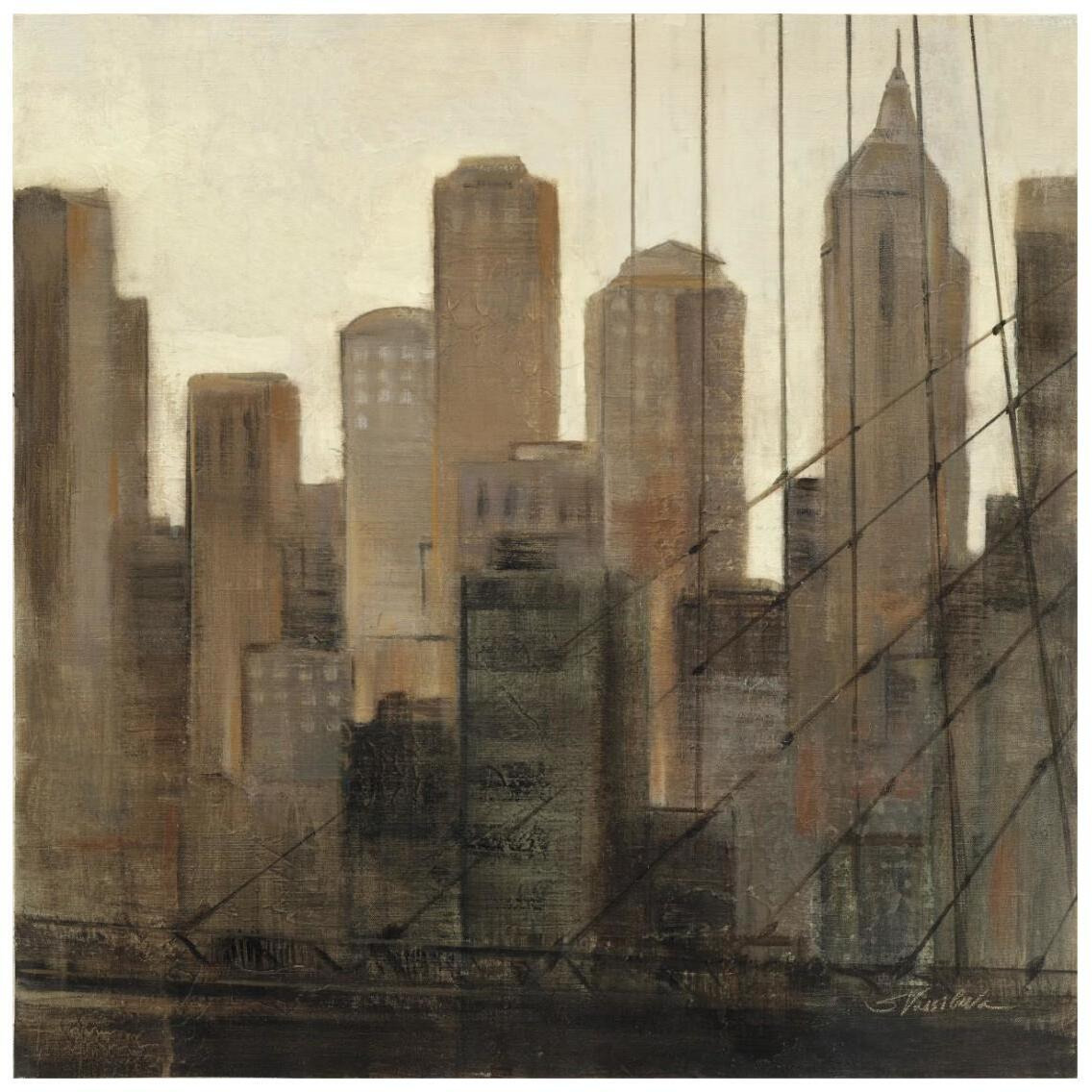 View from the Bridge I -Paper Art-26&quotx26"