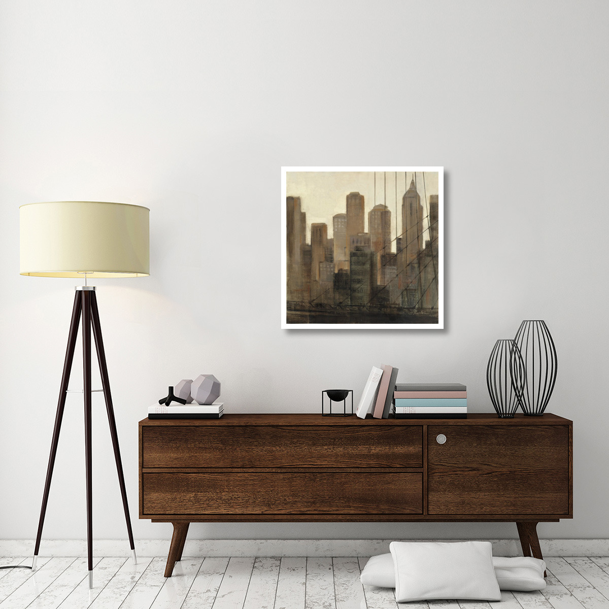 View from the Bridge I -Paper Art-32&quotx32"