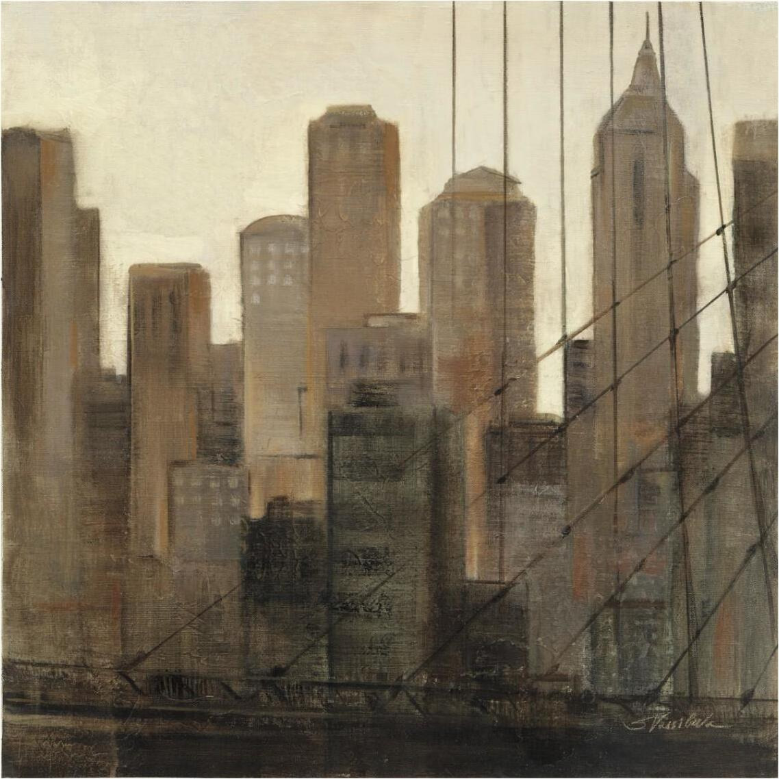 View from the Bridge I -Paper Art-38&quotx38"