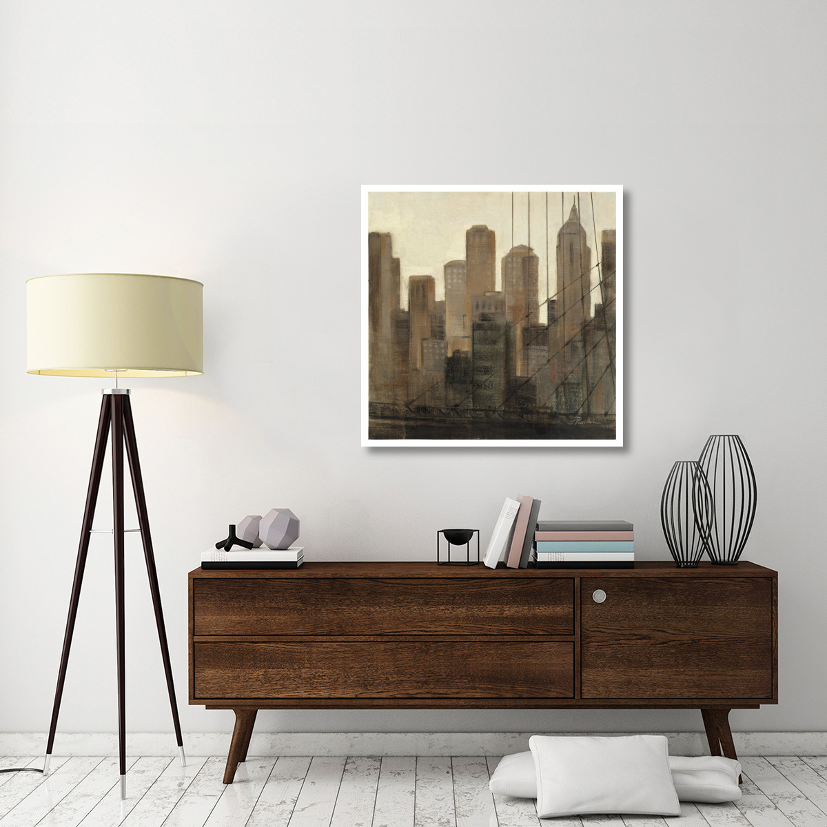 View from the Bridge I -Paper Art-38&quotx38"