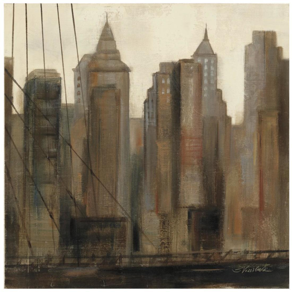 View from the Bridge II -Paper Art-20&quotx20"