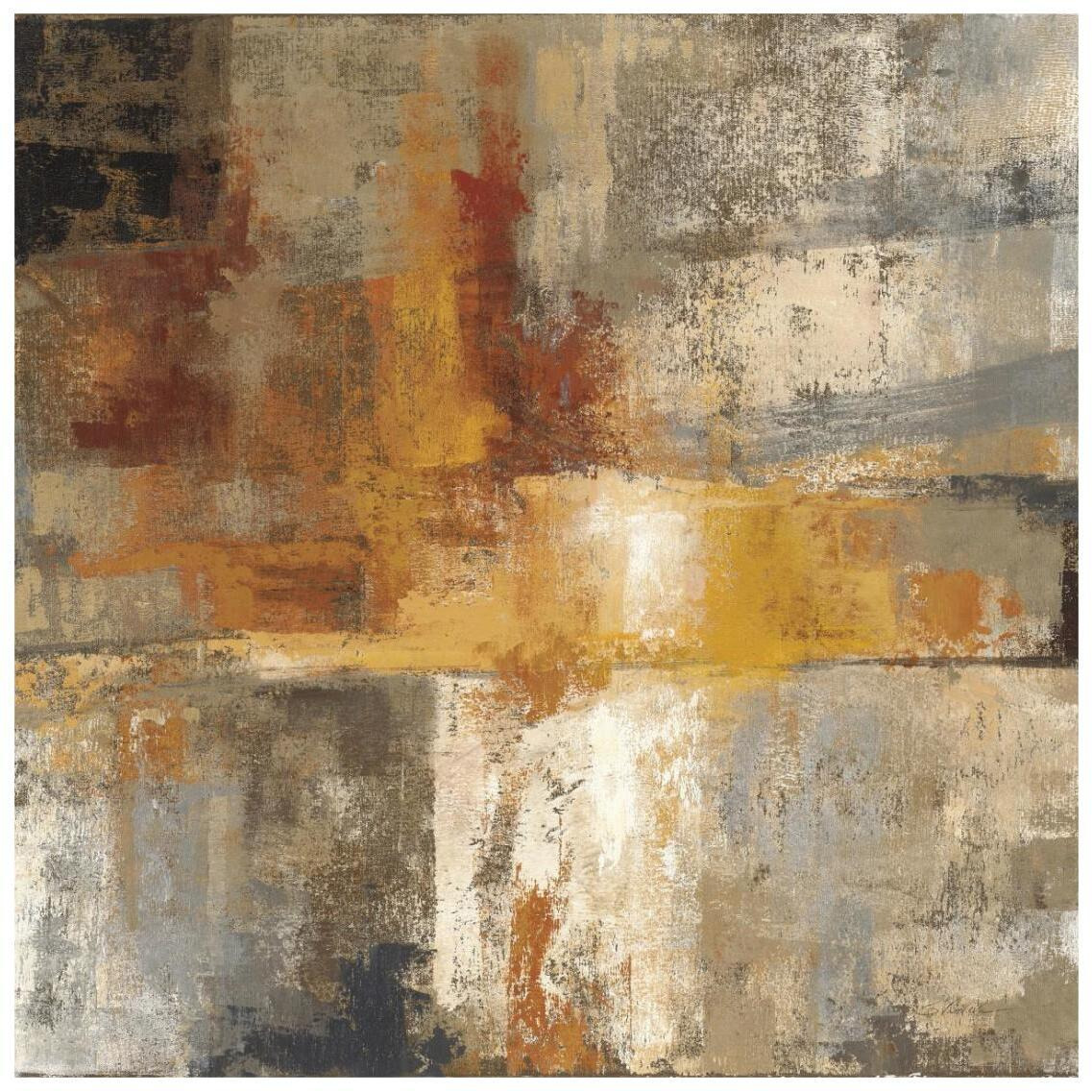 Silver and Amber Crop -Paper Art-26&quotx26"