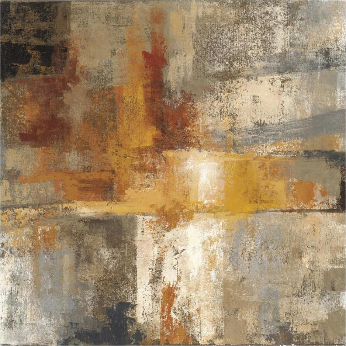 Silver and Amber Crop -Paper Art-38&quotx38"