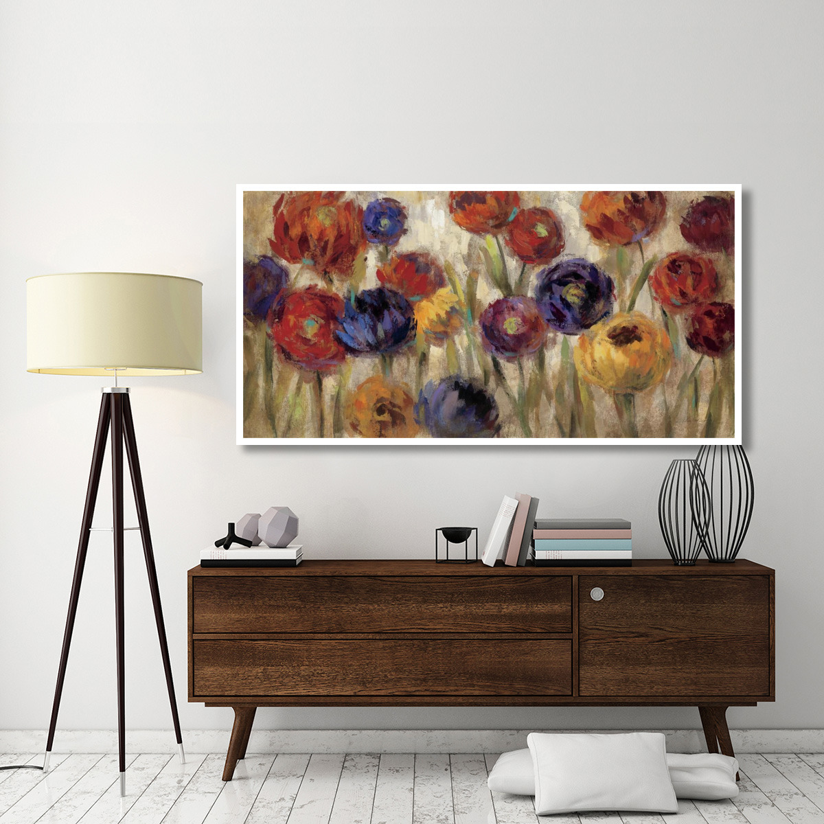 Asters and Mums -Paper Art-74&quotx38"