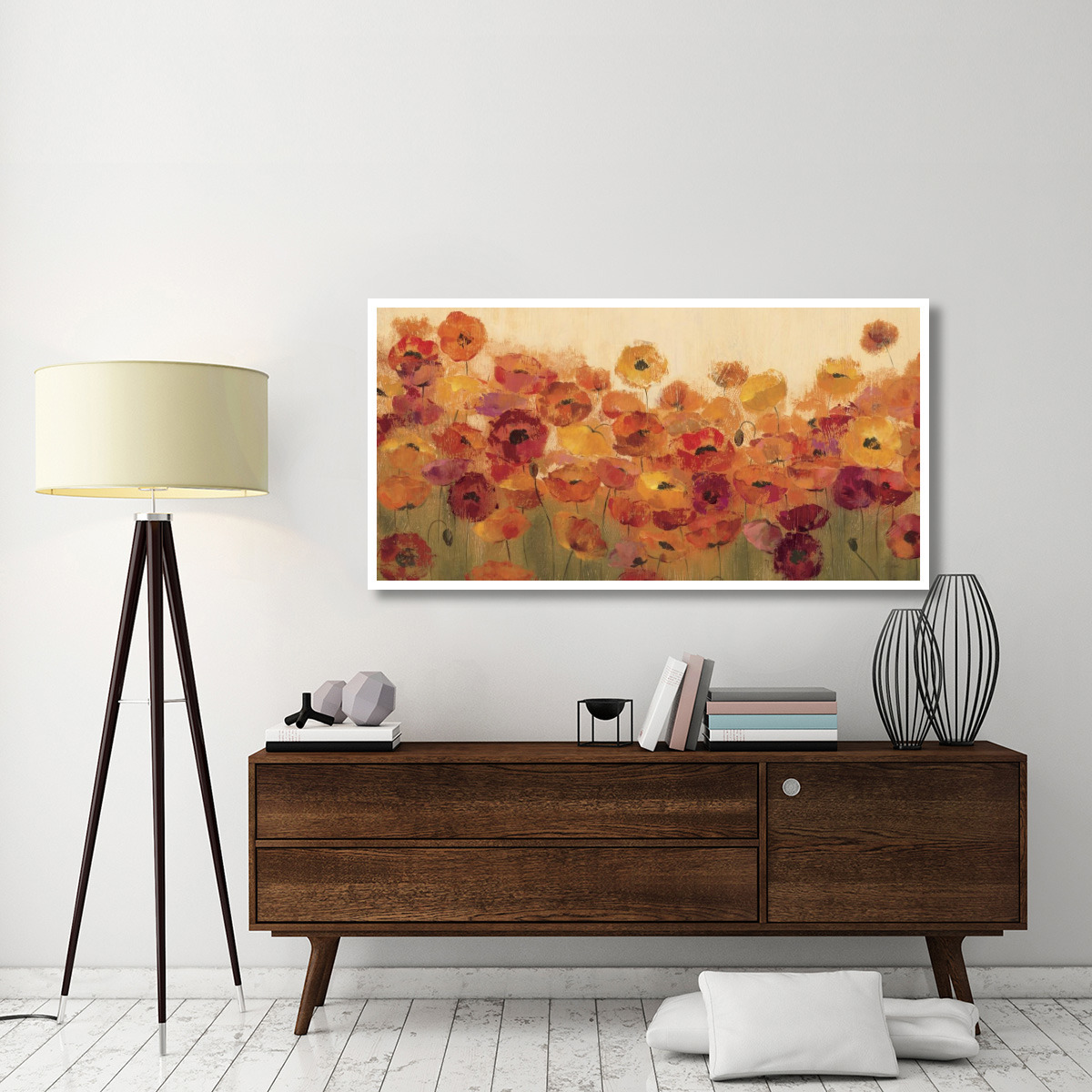Summer Poppies -Paper Art-62&quotx32"