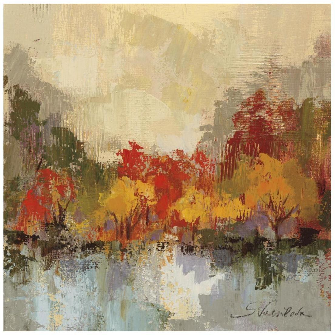 Fall Riverside II -Paper Art-20&quotx20"