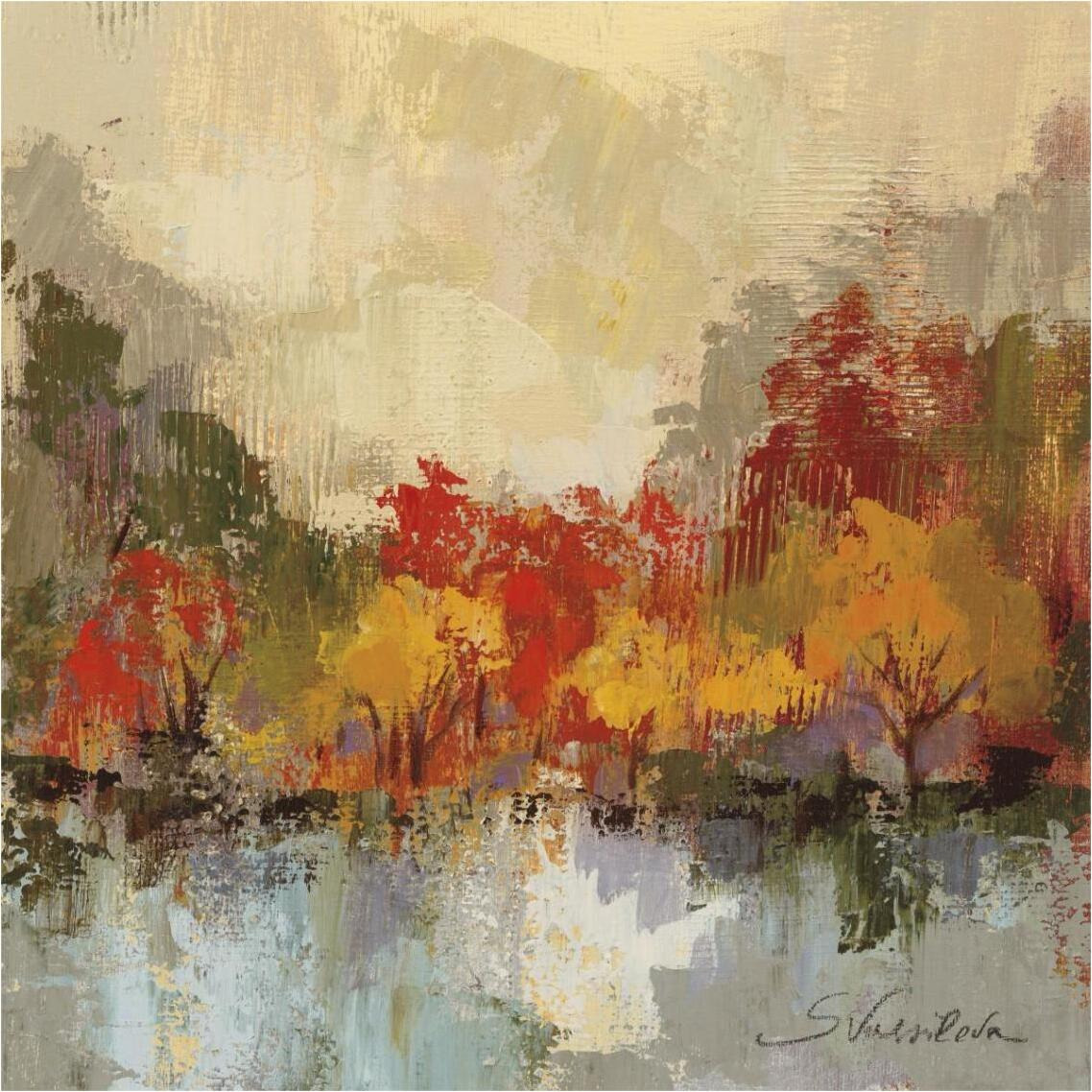 Fall Riverside II -Paper Art-38&quotx38"