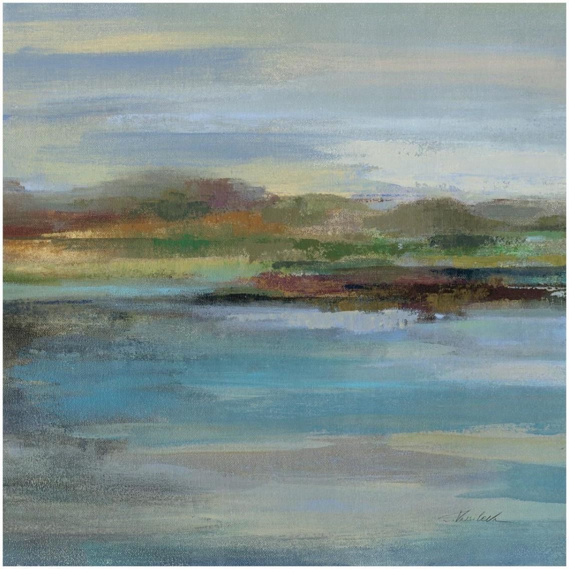 Northern Shore Square I -Paper Art-32&quotx32"