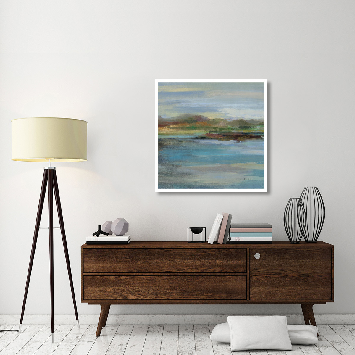 Northern Shore Square I -Paper Art-38&quotx38"