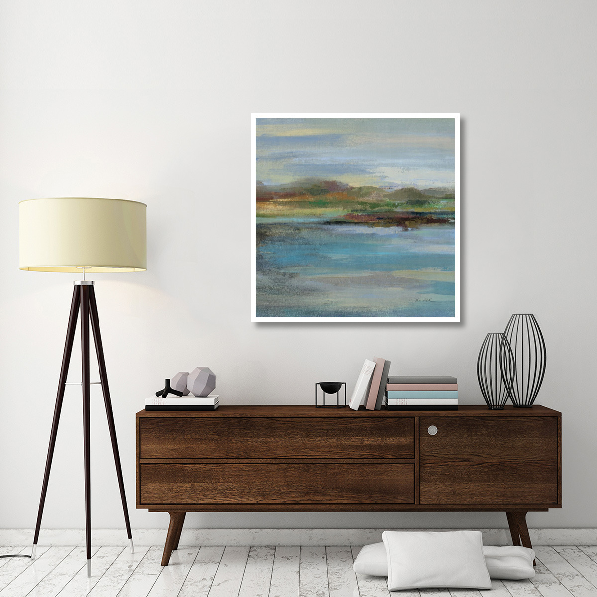 Northern Shore Square I -Paper Art-42&quotx42"