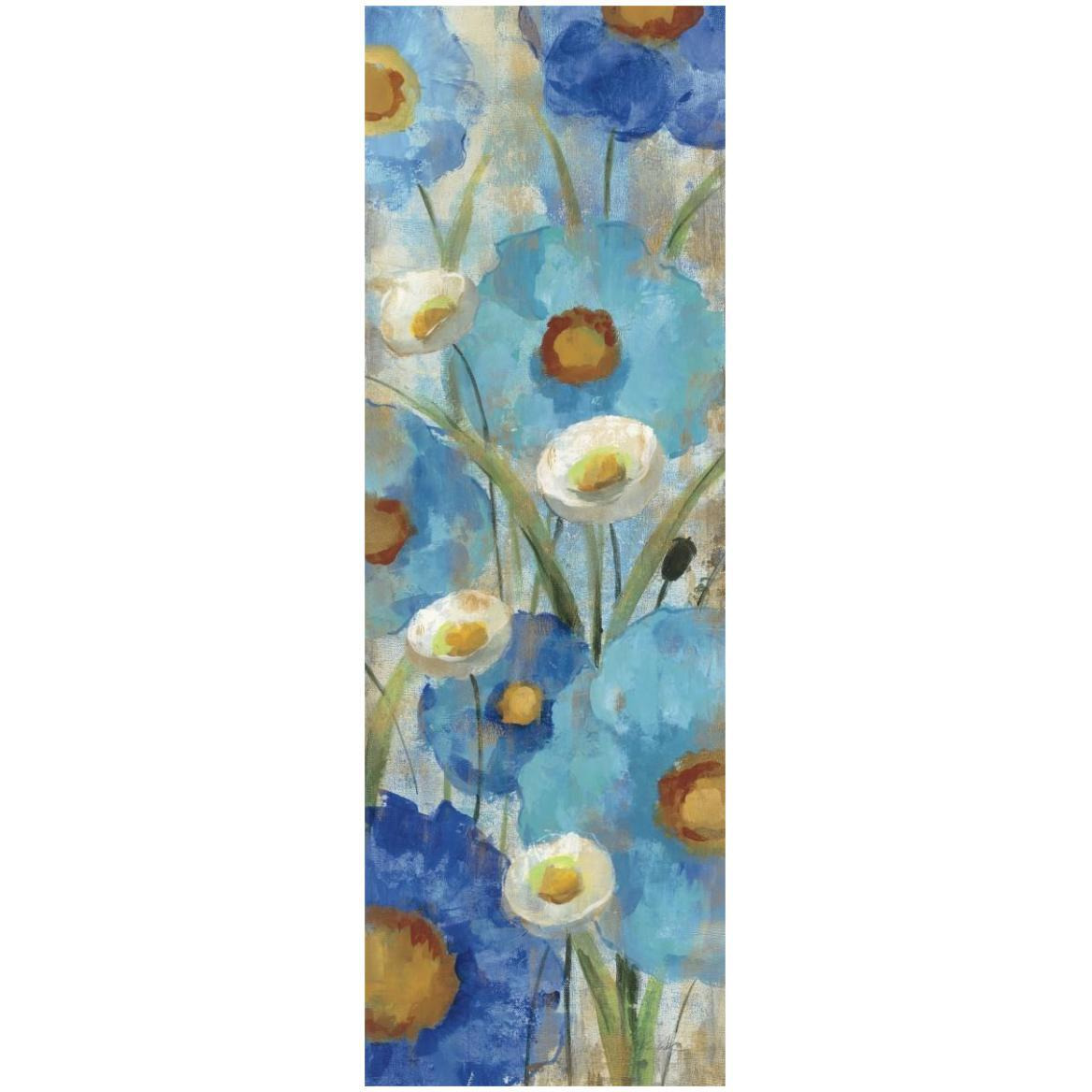 Sunkissed Blue and White Flowers I -Paper Art-20&quotx56"